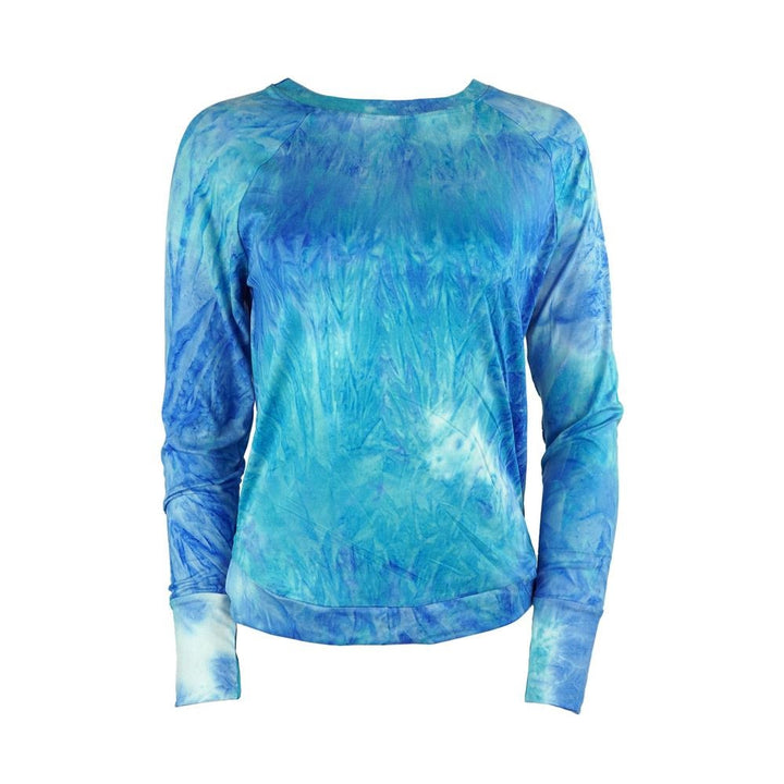 Hello Mello Aqua Tie Dye Lounge Top Shirt