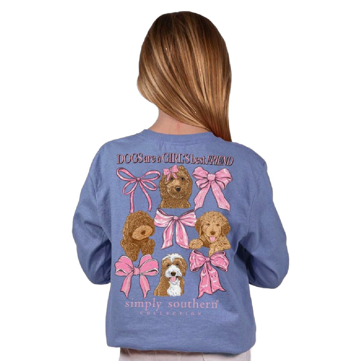 Simply Southern Youth Dogs Are A Girl's Friend T-shirt