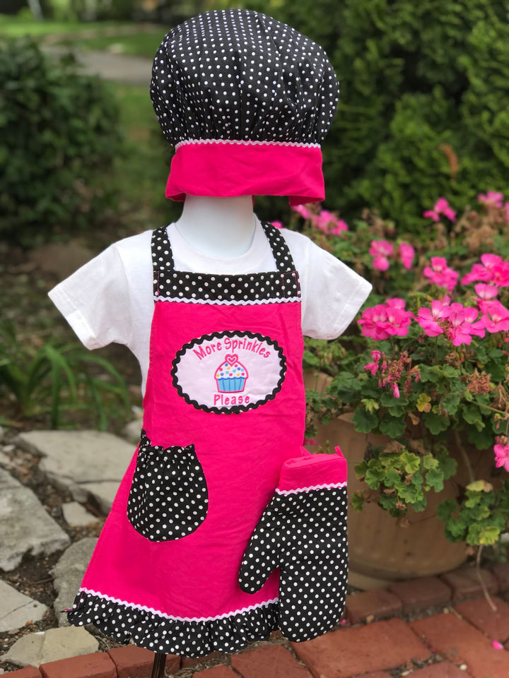 Kids Apron Set More Sprinkles Please