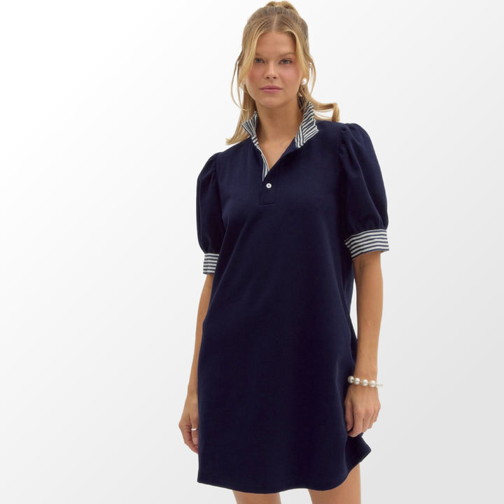 Navy Nautical Shift Dress