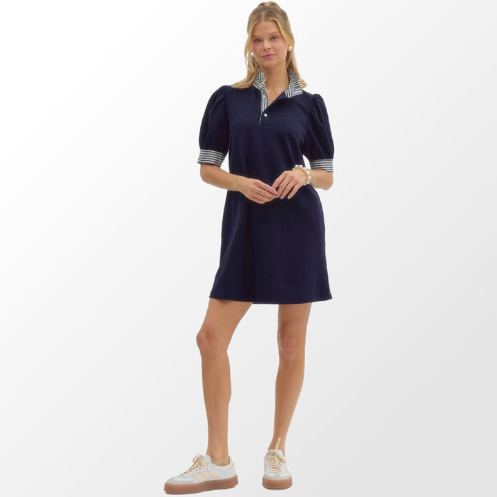 Navy Nautical Shift Dress