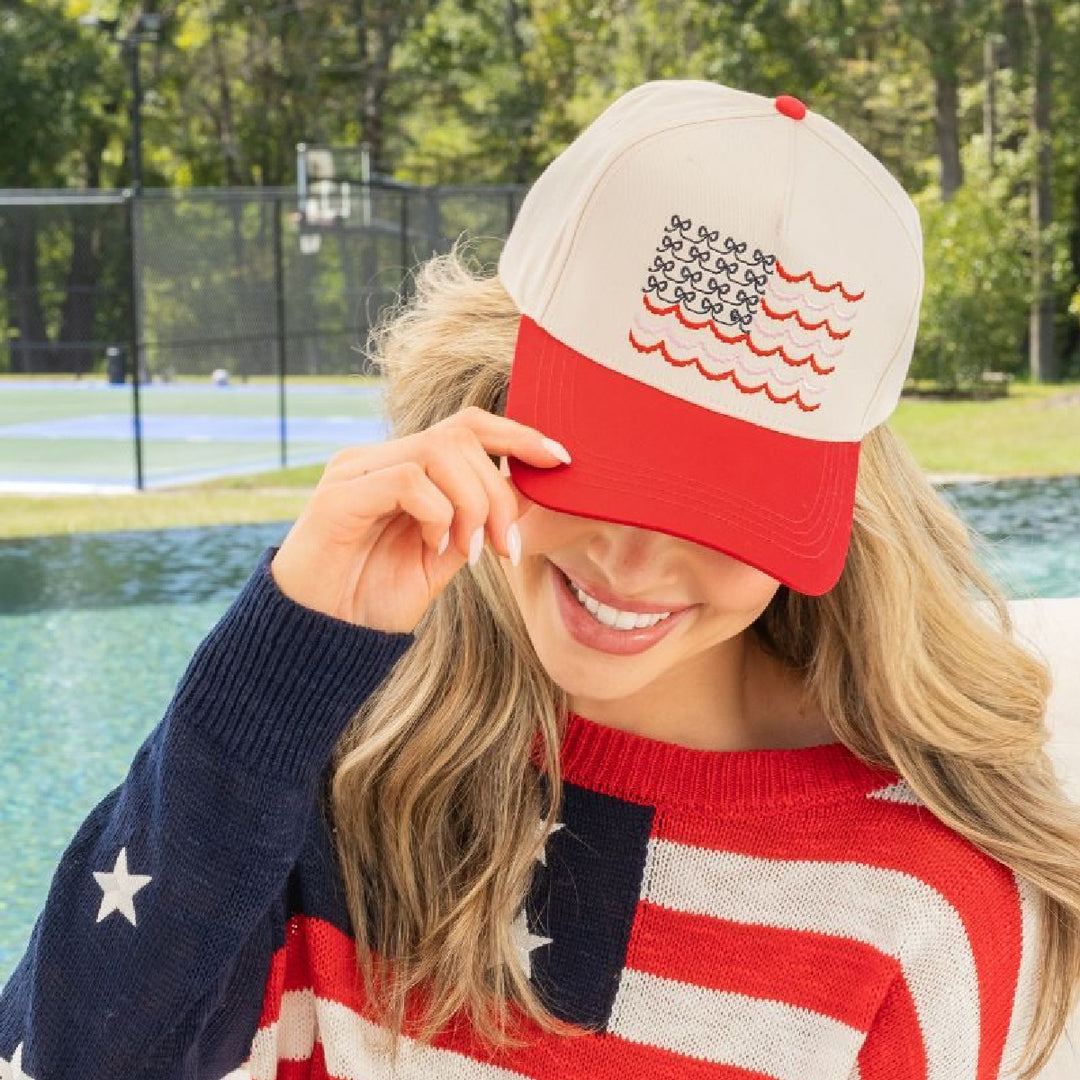 Simply Southern Patriotic Bow Flag Hat