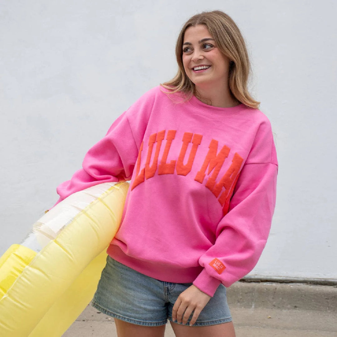 Lulu Mac Pink and Orange Puff Sweatshirt