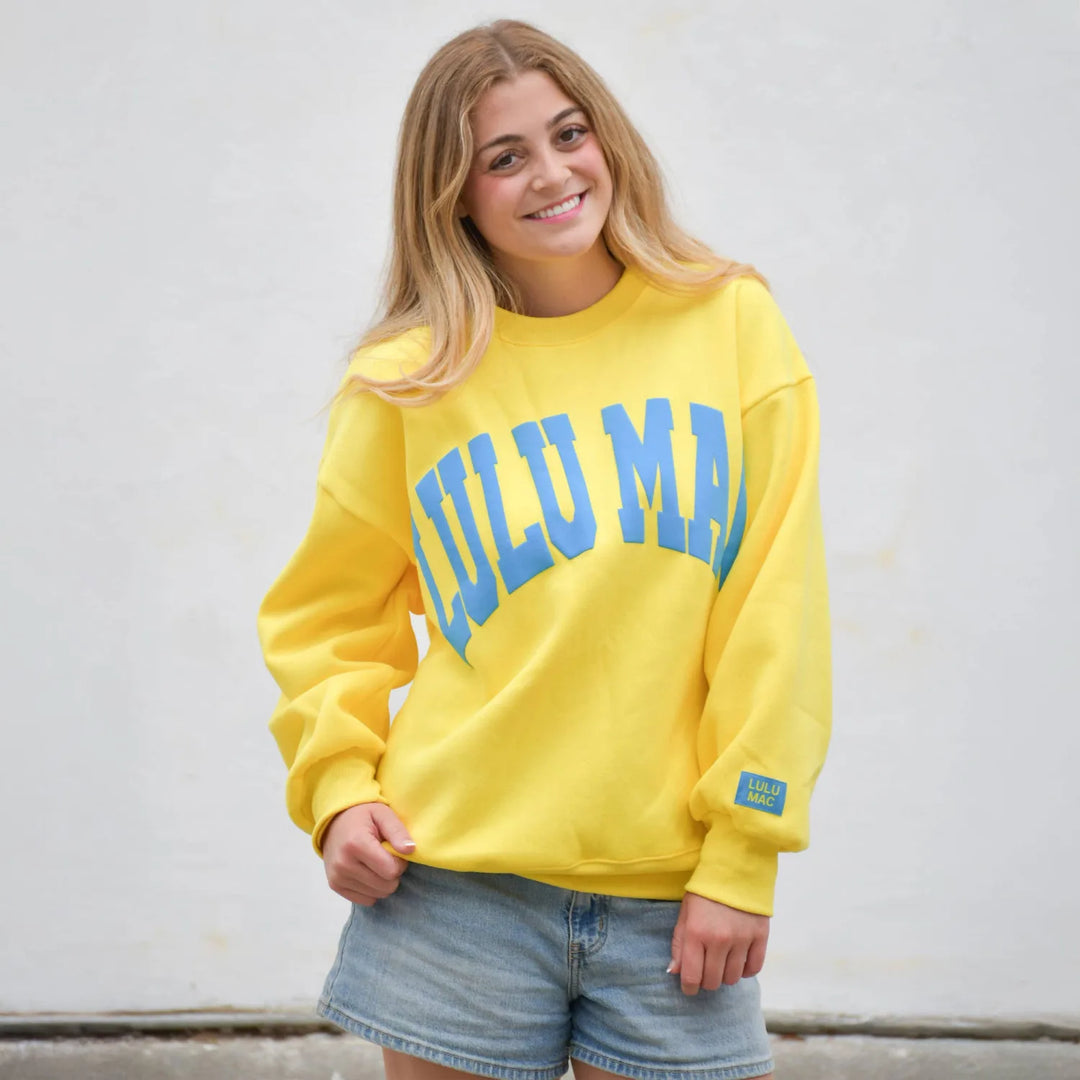 Lulu Mac Yellow and Cyan Puff Sweatshirt