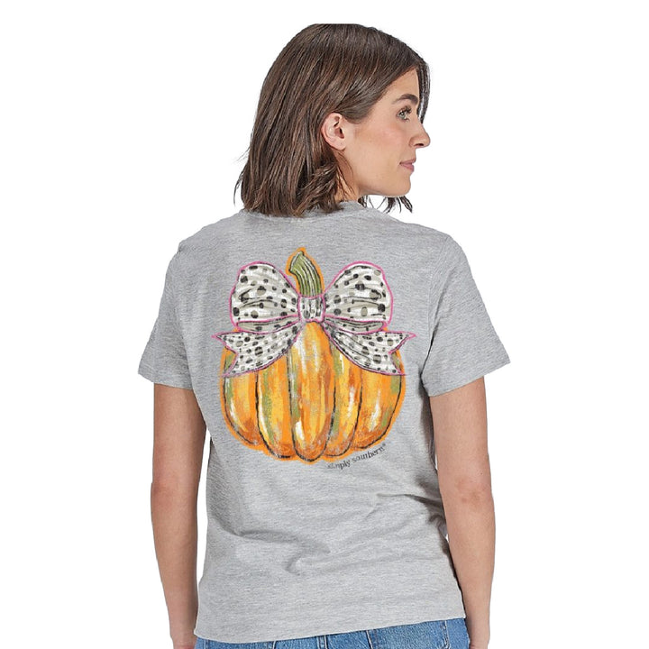 Simply Southern Fall Pumpkin Bow T-shirt