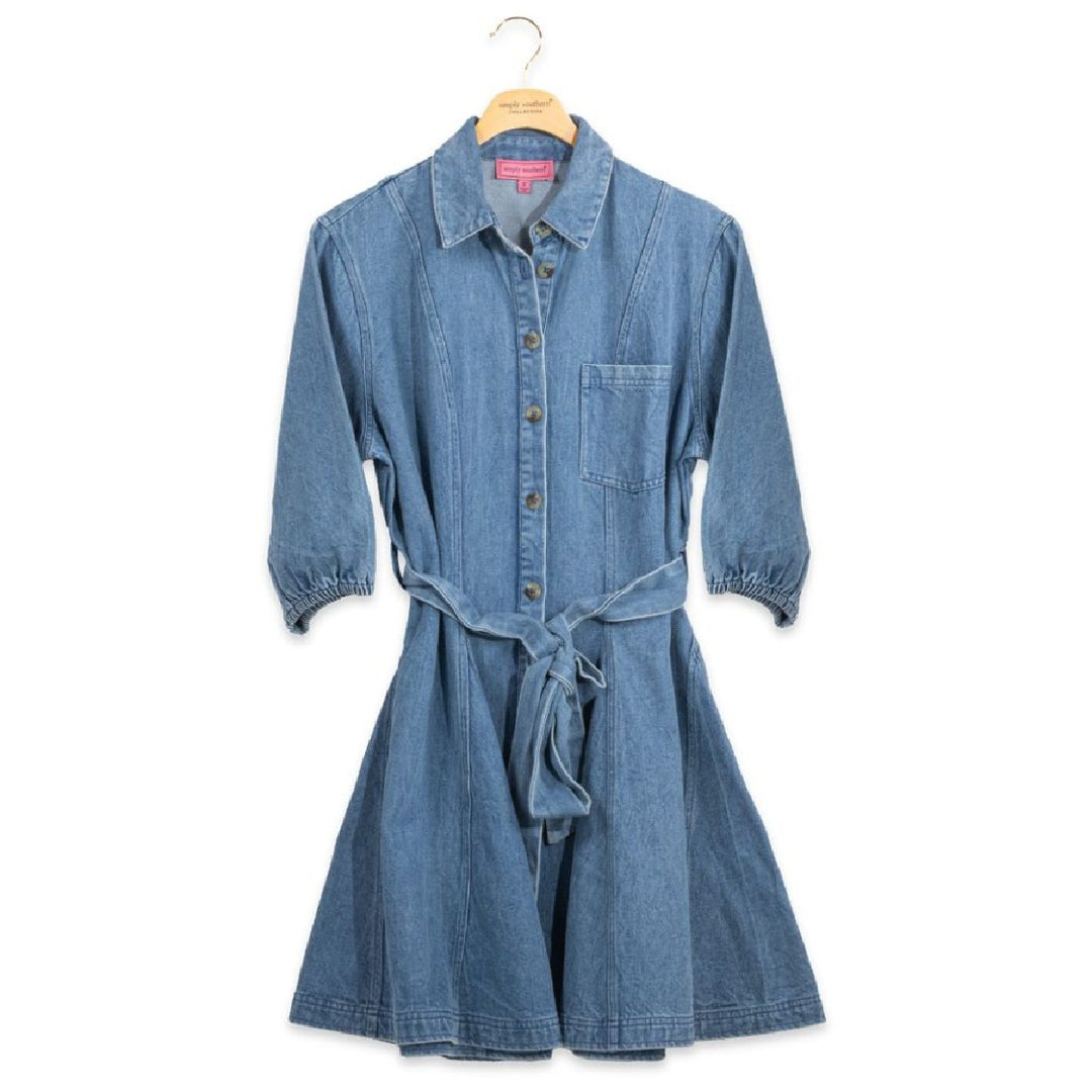 Simply Southern Denim Button Up Dress