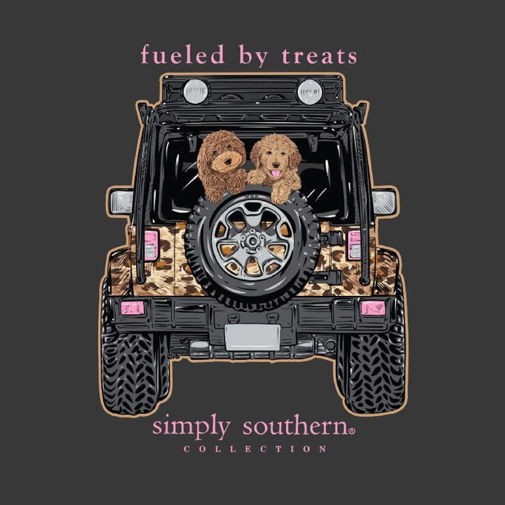 Simply Southern Dog Jeep Shirt - Fueled by Treats Black Tee