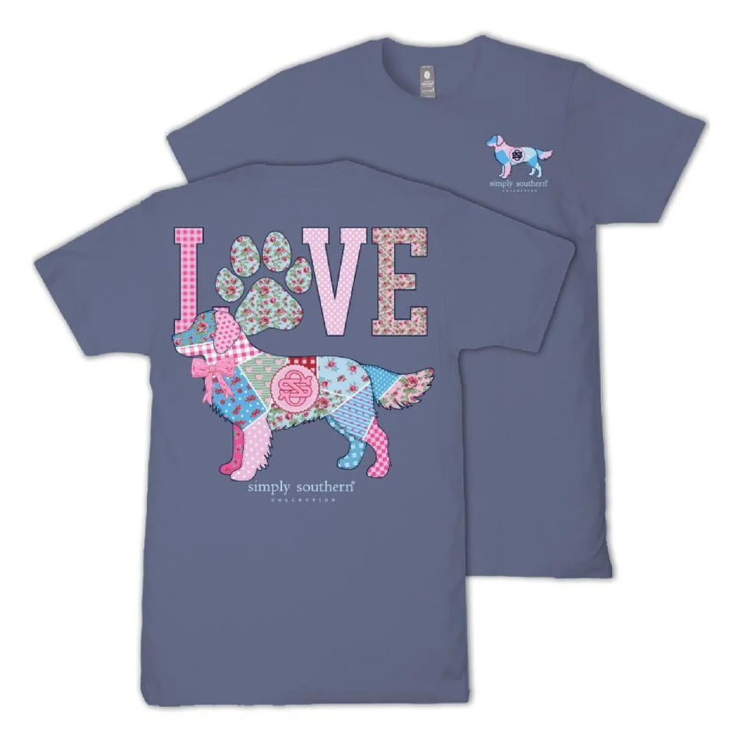 Simply Southern Dog Love Patchwork T-shirt