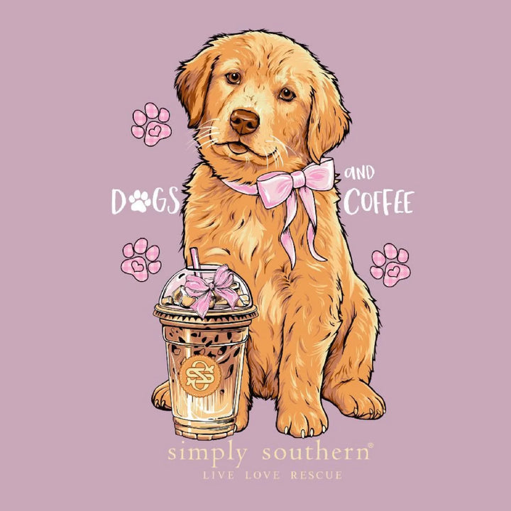 Simply Southern Dog and Coffee Long Sleeve Tee - Wisteria