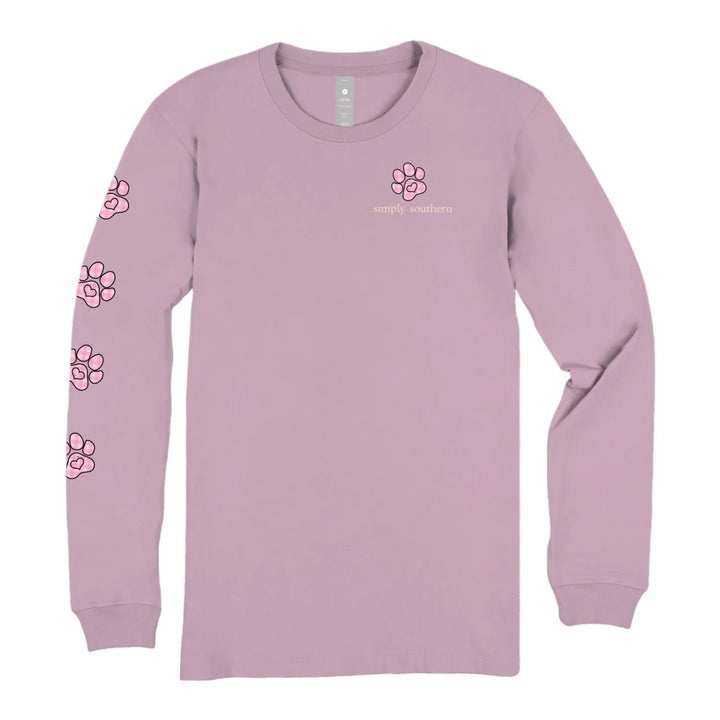 Simply Southern Dog and Coffee Long Sleeve Tee - Wisteria