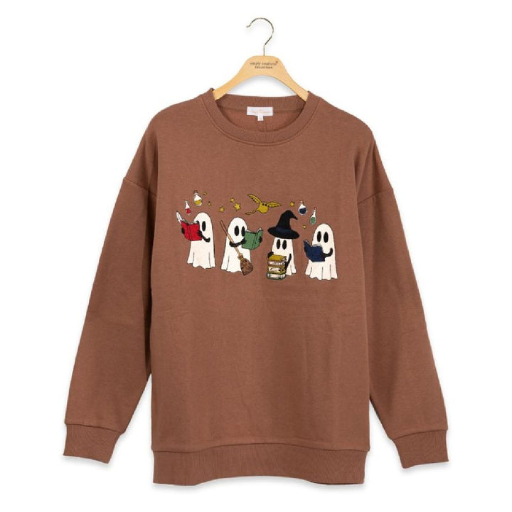 Simply Southern Fall Ghost Embroidered Crewneck