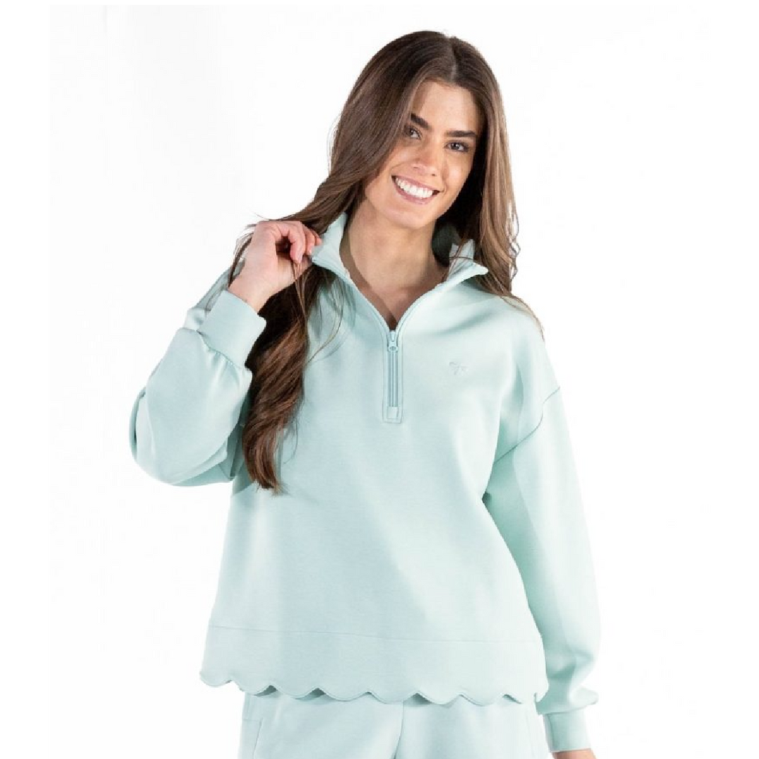 Simply Southern Harbor Scallop Long Sleeve Pullover