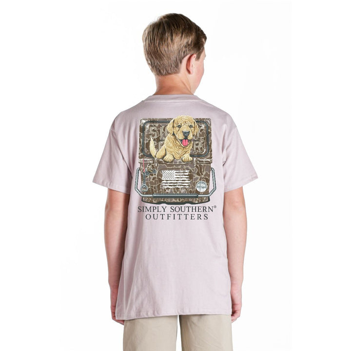 Simply Southern Youth Dog in Camo Cooler Tee