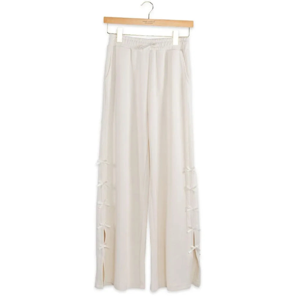 Simply Southern Ivory Tie Waist Lounge Pants