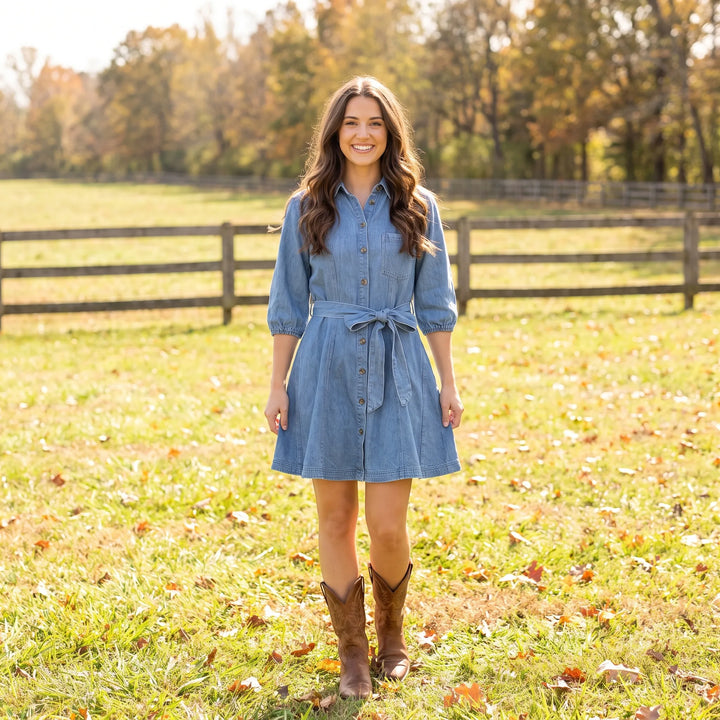 Simply Southern Denim Button Up Dress