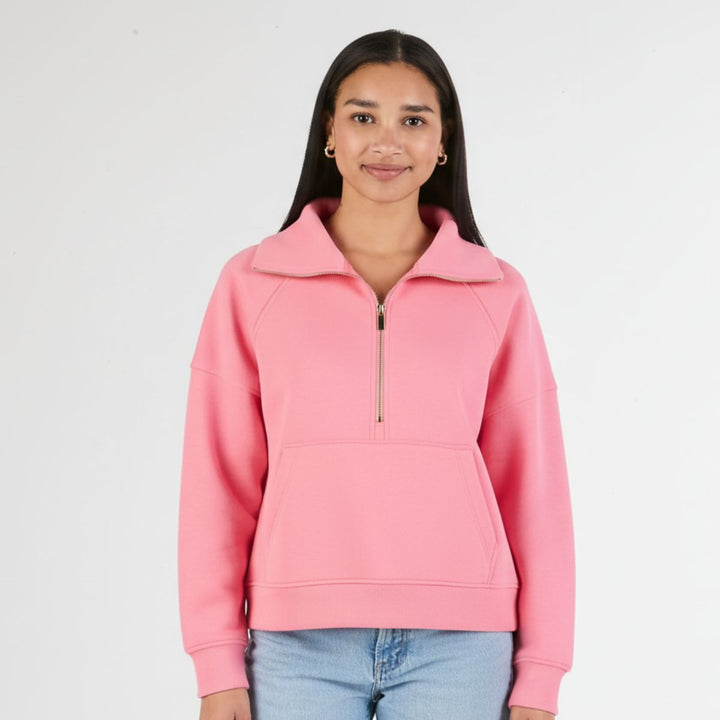 Simply Southern Half Zip Pink Petal Pullover